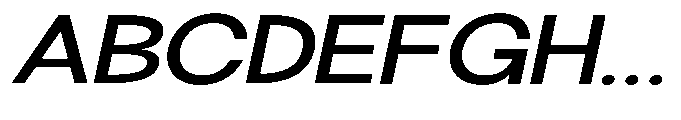Klovert Semi Bold Expanded Slant Font UPPERCASE