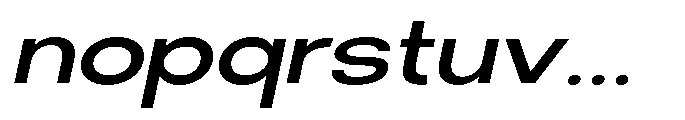 Klovert Semi Bold Expanded Slant Font LOWERCASE