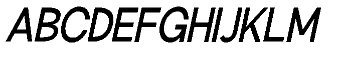 Klovert Semi Bold Semi Condensed Slant Font UPPERCASE