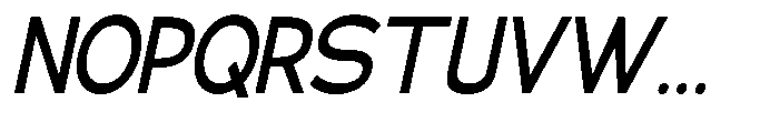 Klovert Semi Bold Semi Condensed Slant Font UPPERCASE
