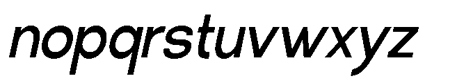 Klovert Semi Bold Semi Condensed Slant Font LOWERCASE