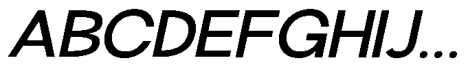 Klovert Semi Bold Semi Expanded Slant Font UPPERCASE