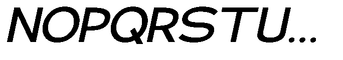 Klovert Semi Bold Semi Expanded Slant Font UPPERCASE