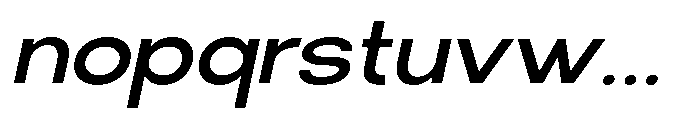 Klovert Semi Bold Semi Expanded Slant Font LOWERCASE