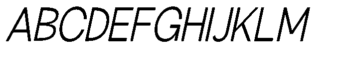 Klovert Semi Condensed Slant Font UPPERCASE