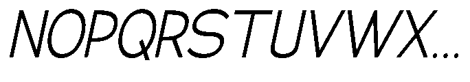 Klovert Semi Condensed Slant Font UPPERCASE