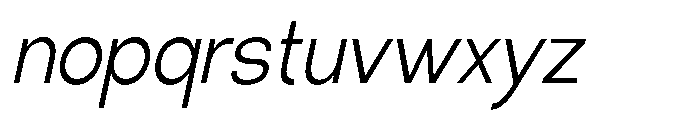 Klovert Semi Condensed Slant Font LOWERCASE