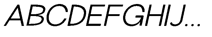 Klovert Semi Expanded Slant Font UPPERCASE