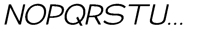 Klovert Semi Expanded Slant Font UPPERCASE