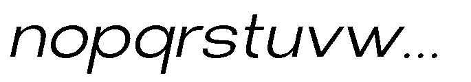 Klovert Semi Expanded Slant Font LOWERCASE