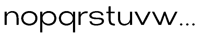 Klovert Semi Expanded Font LOWERCASE