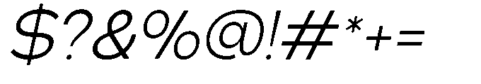 Klovert Slant Font OTHER CHARS