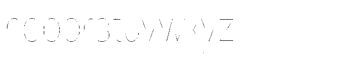 Klovert Thin Condensed Font LOWERCASE