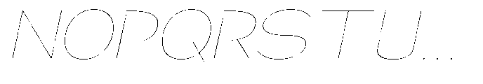 Klovert Thin Expanded Slant Font UPPERCASE