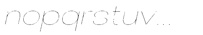 Klovert Thin Expanded Slant Font LOWERCASE