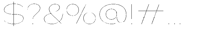 Klovert Thin Expanded Font OTHER CHARS