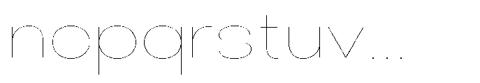Klovert Thin Expanded Font LOWERCASE