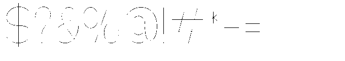 Klovert Thin Semi Condensed Font OTHER CHARS