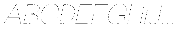 Klovert Thin Semi Expanded Slant Font UPPERCASE