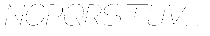 Klovert Thin Semi Expanded Slant Font UPPERCASE