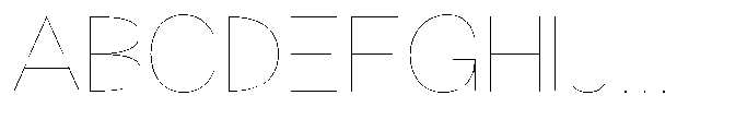 Klovert Thin Semi Expanded Font UPPERCASE