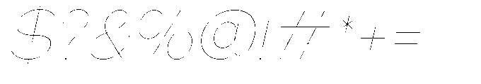 Klovert Thin Slant Font OTHER CHARS
