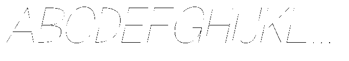 Klovert Thin Slant Font UPPERCASE