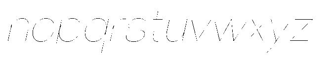 Klovert Thin Slant Font LOWERCASE