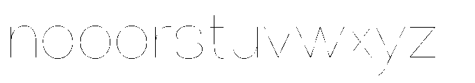 Klovert Thin Font LOWERCASE