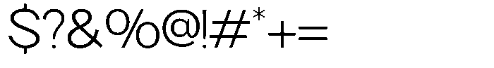 Klyno Extra Light Font OTHER CHARS