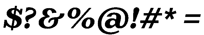 Kleukens Egyptienne BoldItalic Font OTHER CHARS