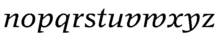 Kleukens Egyptienne BookItalic Font LOWERCASE