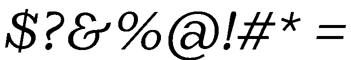 Kleukens Egyptienne Italic Font OTHER CHARS