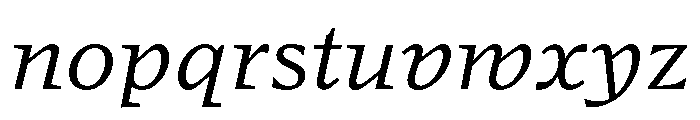 Kleukens Egyptienne Italic Font LOWERCASE