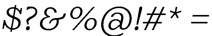 Kleukens Egyptienne LightItalic Font OTHER CHARS