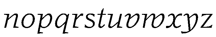 Kleukens Egyptienne LightItalic Font LOWERCASE