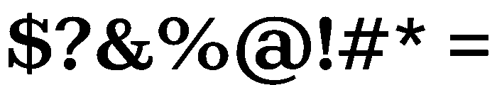 Kleukens Egyptienne Medium Font OTHER CHARS