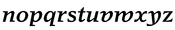 Kleukens Egyptienne MediumItalic Font LOWERCASE