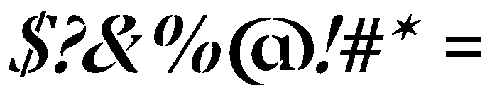 Klod MediumItalic Font OTHER CHARS