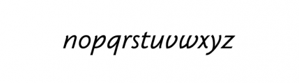 Klassika Book Italic Font LOWERCASE