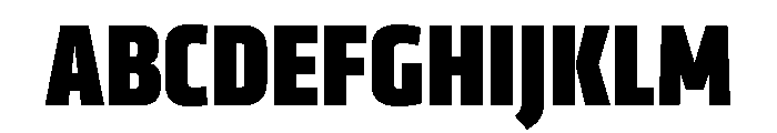 Klavika Black Condensed Font UPPERCASE