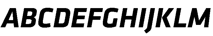 Klavika Bold Italic Font UPPERCASE