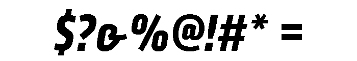 Klavika Condensed Bold Italic Font OTHER CHARS