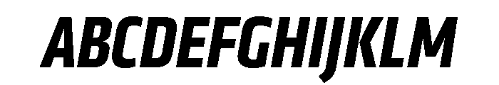 Klavika Condensed Bold Italic Font UPPERCASE