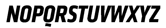 Klavika Condensed Bold Italic Font UPPERCASE