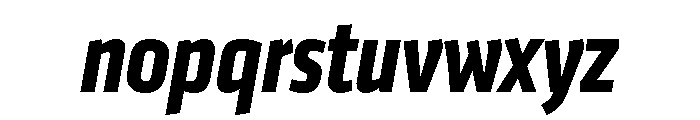 Klavika Condensed Bold Italic Font LOWERCASE