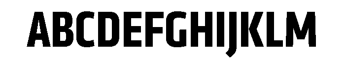 Klavika Condensed Bold Font UPPERCASE
