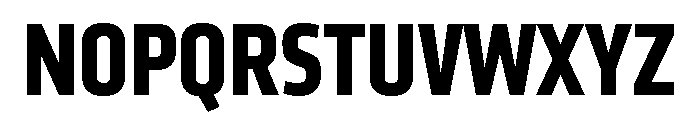 Klavika Condensed Bold Font UPPERCASE