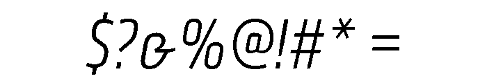 Klavika Condensed Light Italic Font OTHER CHARS