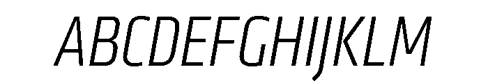 Klavika Condensed Light Italic Font UPPERCASE